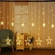 thumbnail image 2 of Cortina de luces navideñas para ventana, 2,5 m, 138 LED, 8 modos, guirnalda decorativa de estrellas para fiestas, bodas y habitaciones, 2 of 5