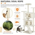 thumbnail image 4 of BestPet 62in Cat Tree Tower for Indoor Cats,Multi-Level Cat Furniture Activity Center with Cat Scratching Posts Stand House Cat Condo with Funny Toys for Kittens Pet Play House,Beige, 4 of 7