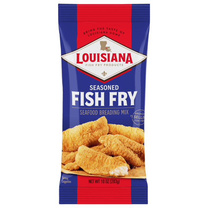 Louisiana Fish Fry Products Crispy Seasoned Fish Fry Seafood Breading Mix, 10 oz Bag