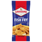 Louisiana Fish Fry Seasoned Fish Fry Breading Coating Mix 10 oz Bag.