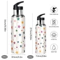 thumbnail image 2 of Yayeee 33oz Insulated Water Bottle Double Wall Stainless Steel with Flip Straw Lid, Beige Stars, 2 of 7