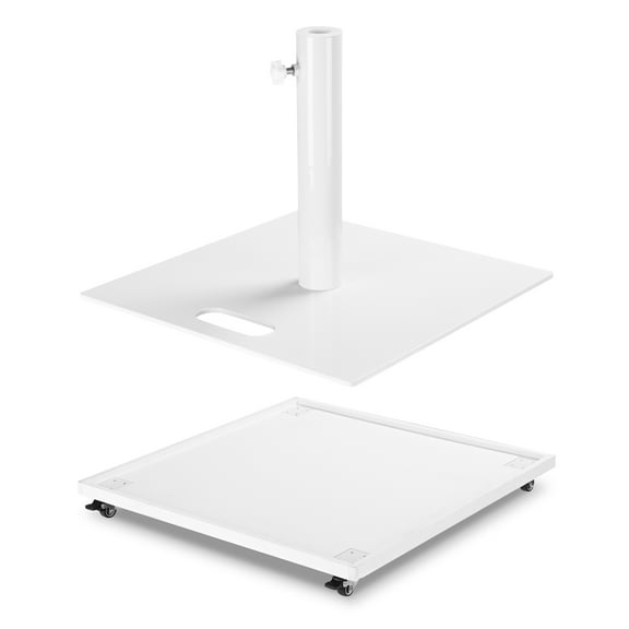 LAGarden Square Umbrella Base with Wheels Market Stand Load Capacity 220Lb for 2 3/8" Pole Patio Umbrella Stand Outdoor