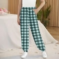 thumbnail image 2 of Lopecy-Sta ​Checkered Kids Joggers Pants with Elastic Waist - All Seasons Stretch Fabric Functional Pockets Comfort Fit for Boys Girls 2T-10Y, 2 of 6