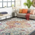 thumbnail image 6 of Hauteloom Bodrum 6' 7" x 9' Moroccan Bohemian Updated Traditional - Oriental Area Rug - Rectangle - Polypropylene - Saffron, Light Gray, Charcoal, Teal, Dark Blue, Garnet, Burnt Orange, Beige, 6 of 19