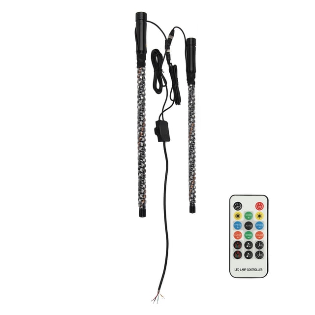 Luces de Látigo, Luz de Látigo lideró RGB Conplicacia Control Remoto, 300 Patrones 366 Modos 32 Brillo 10 Velocidades, Látigo de Antena iluminado de Perseción en Espiral