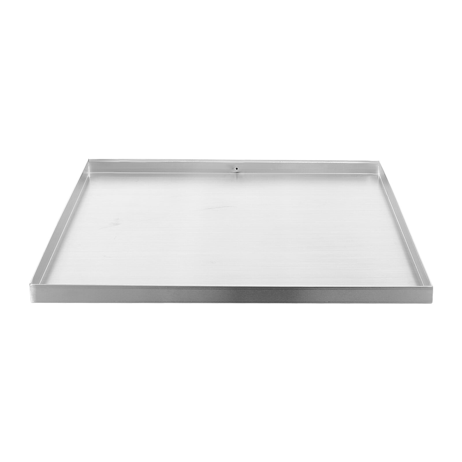 Stainless Steel Drain Pan, 30x30x1.5 Inch 304 Washer Machine Drip Pan with Holes, Brushed Polished Finish, for Under Washer Leak Protection