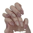 thumbnail image 4 of Hand-worn Nail Nude Metallic Mirror Line Manicure, 4 of 5