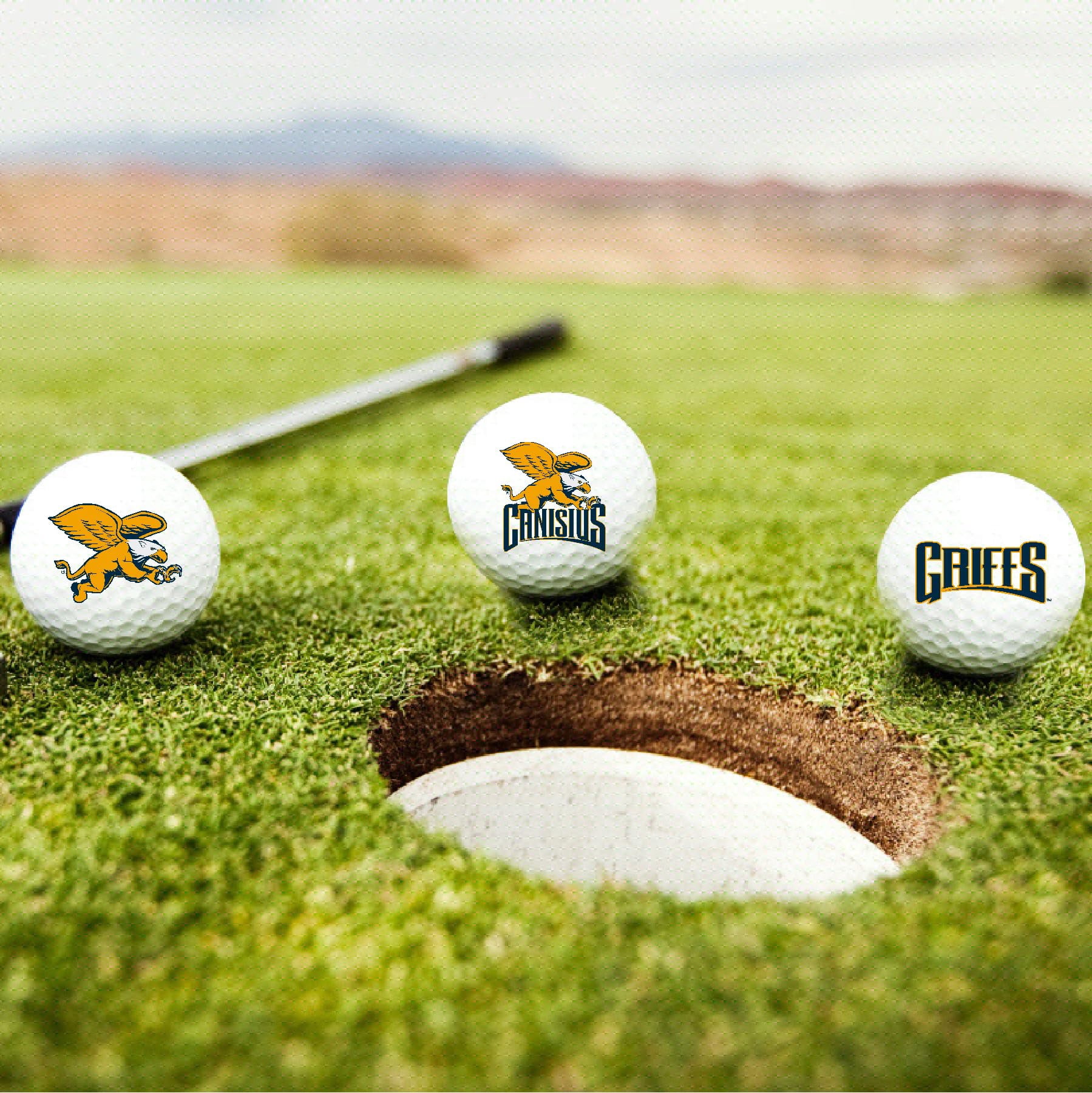 Canisius College Golden Griffins Logo Edition Taylormade Distance+ Golf Balls 12-Pack (Dozen)