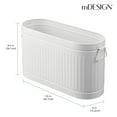 thumbnail image 3 of mDesign Large Steel Toilet Paper 6-Roll Bathroom Organizer Bin Box, White, 3 of 7