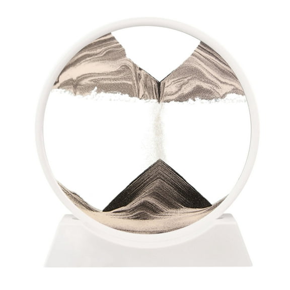 Moving Sand Art Picture Round Glass 7inch Hourglass Natural Flowing Sand Picture Moving Grit Hourglass 50ml