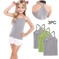 thumbnail image 2 of ZACPNCV Girls Undershirts Toddler Camisole Adjustable Straps Cami Dance Tank Tops 3 Pack Multicolor 6-7 Years, 2 of 9