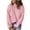 Pink, variant on Efsteb Fall Shirts for Women Loose Bishop Sleeve Knitted Sweater Turtleneck Tops Pure Color Casual Lightweight Fashion Crewneck Long Sleeve Tops Pullover Blouses Tops Navy XXXL