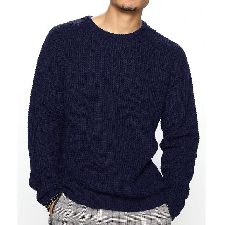 Cable Jumper Tops Knit Sweater for Mens Loose Pullover Loungewear Winter Warm Knitted Sweaters Black 3XL Walmart