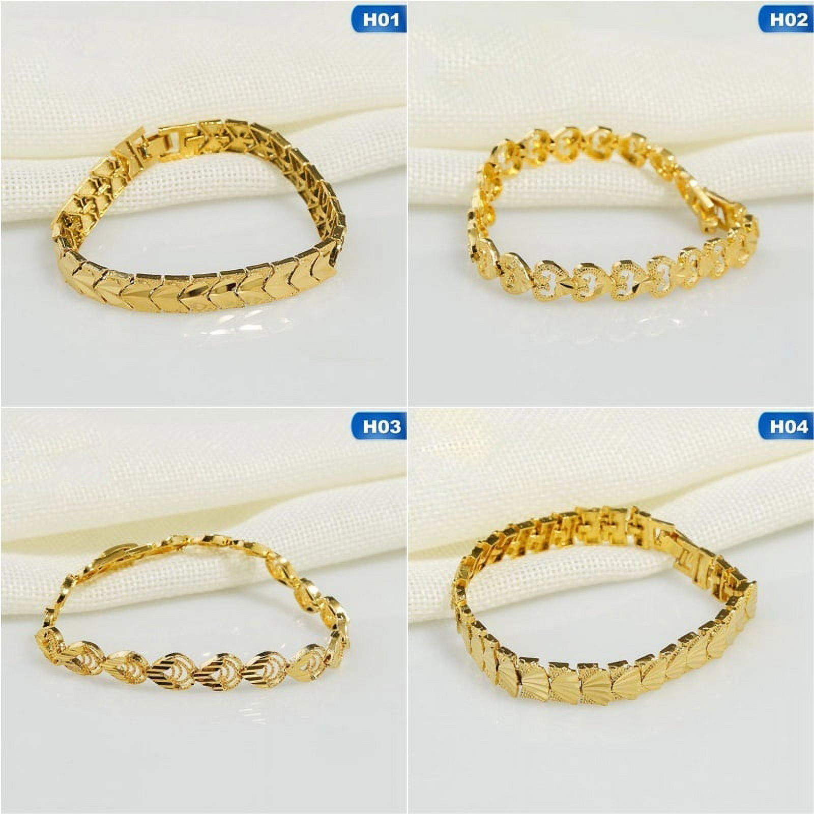 B-119 24K Gold Plated Bracelets Women Wedding Sand Gold Bracelet, snatcher