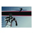 thumbnail image 2 of Americana Cutting Board, Baseball American Football Player Running in Field the Stars Pattern, Decorative Tempered Glass Cutting and Serving Board, Large Size, Multicolor, by Ambesonne, 2 of 5