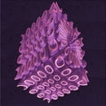thumbnail image 1 of Ahgly Company Machine Washable Indoor Square Transitional Dark Purple Area Rugs, 5' Square, 1 of 7