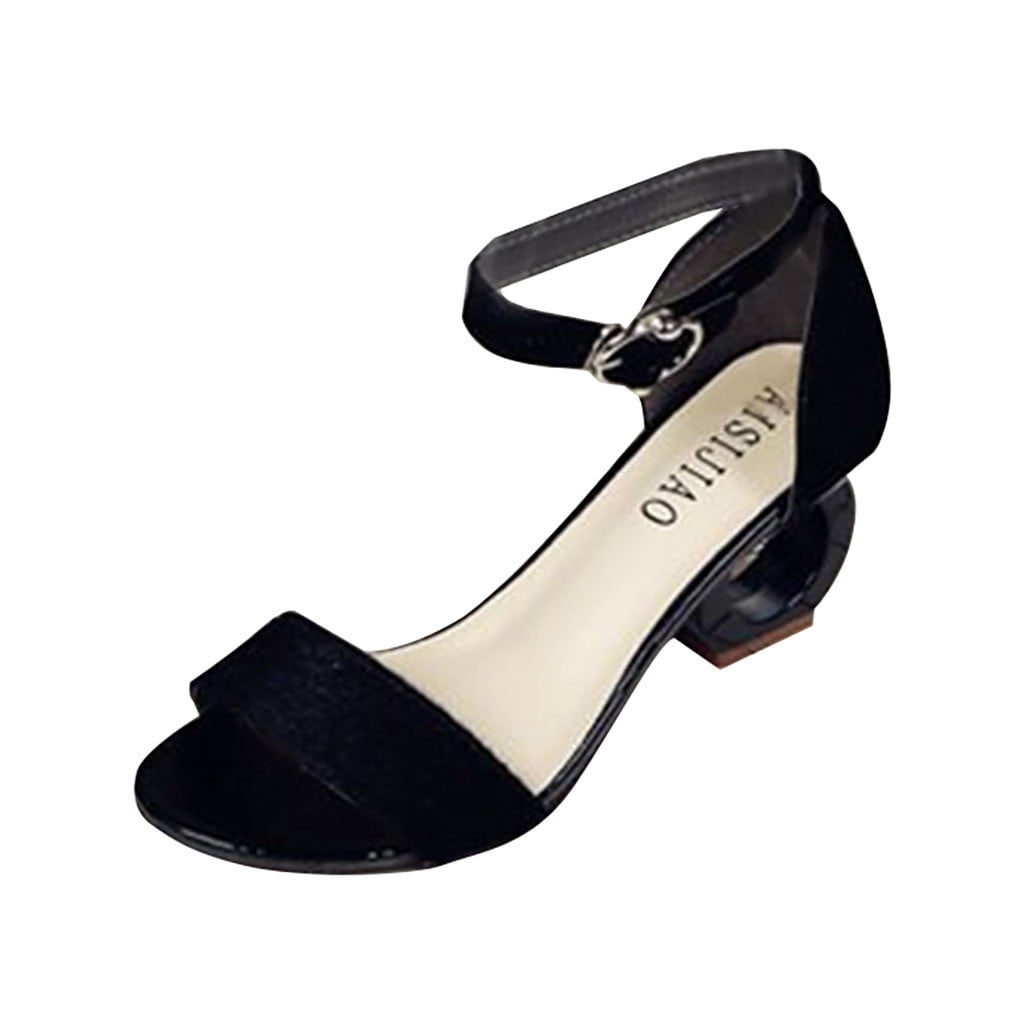 Peep Toe Pump Women Sandals Summer Shoes Elegant High-heel Shoes Fish Mouth Tassel Sandals Color : Black , Size : 35 