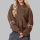 thumbnail image 1 of Heisall Womens Hoodies Halloween Print Hooded Longline Sweatshirts Long Sleeve Pocket 2025 New Arrival Autumn Winter, 1 of 3