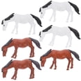 thumbnail image 3 of Shisuyan Brown Miniature Horse Shape Decor 6Pcs 1.8Inx0.9In, 3 of 9