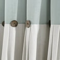 thumbnail image 3 of Lush Decor Linen Button Farmhouse Chic Solid Color Cotton Blend 3" Rod Pocket Light Filtering Window Curtain For Living Room and Bedroom, Blue/White, 108"L x 40"W, Single Panel, 3 of 8