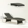 thumbnail image 3 of Outsunny Foldable Patio Lounger w/ 5-Level Adjustable Backrest, Brown, 3 of 10