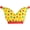 Yellow Polka Dots, variant on Clown Print Hat for Adults Fun Jester Clown Patterns Head Party Hat