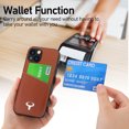 thumbnail image 2 of TECH CIRCLE Leather Wallet Case for iPhone 12 Pro Max with Card Slot Anti-Fingerprint Scratch Resistant Shockproof Case Support Wireless Charging For iPhone 12 Pro Max,Brown, 2 of 7
