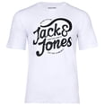 thumbnail image 4 of JACK&JONES Camiseta hombre, pack de 5 - JJLEOGRA TEE CREW NECK, manga corta, cuello redondo, algodón, logo estampado Blanco/Negro XL (X-Large), 4 of 7