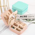 thumbnail image 3 of Travel Velvet Jewelry Box with Mirror, Mini Gifts Case for Women Girls, Small Portable Organizer Boxes for Rings Earrings Necklaces Bracelets (Pink), 3 of 7
