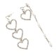 thumbnail image 4 of Pendientes de borlas lineales asimétricos , preciosos pendientes colgantes en apariencia de , pendientes de de cristal para mujer Plata Hugo Pendientes asimétricos, 4 of 7