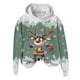 thumbnail image 4 of WILLBEST Sudadera con Capucha Oversize para Mujer, Estilo Casual, con Estampado Navideño de Ciervos con Cabeza Grande y Copos de Nieve, Cuello Redondo, Manga Larga y Diseño Ligero Chica​​, 4 of 4