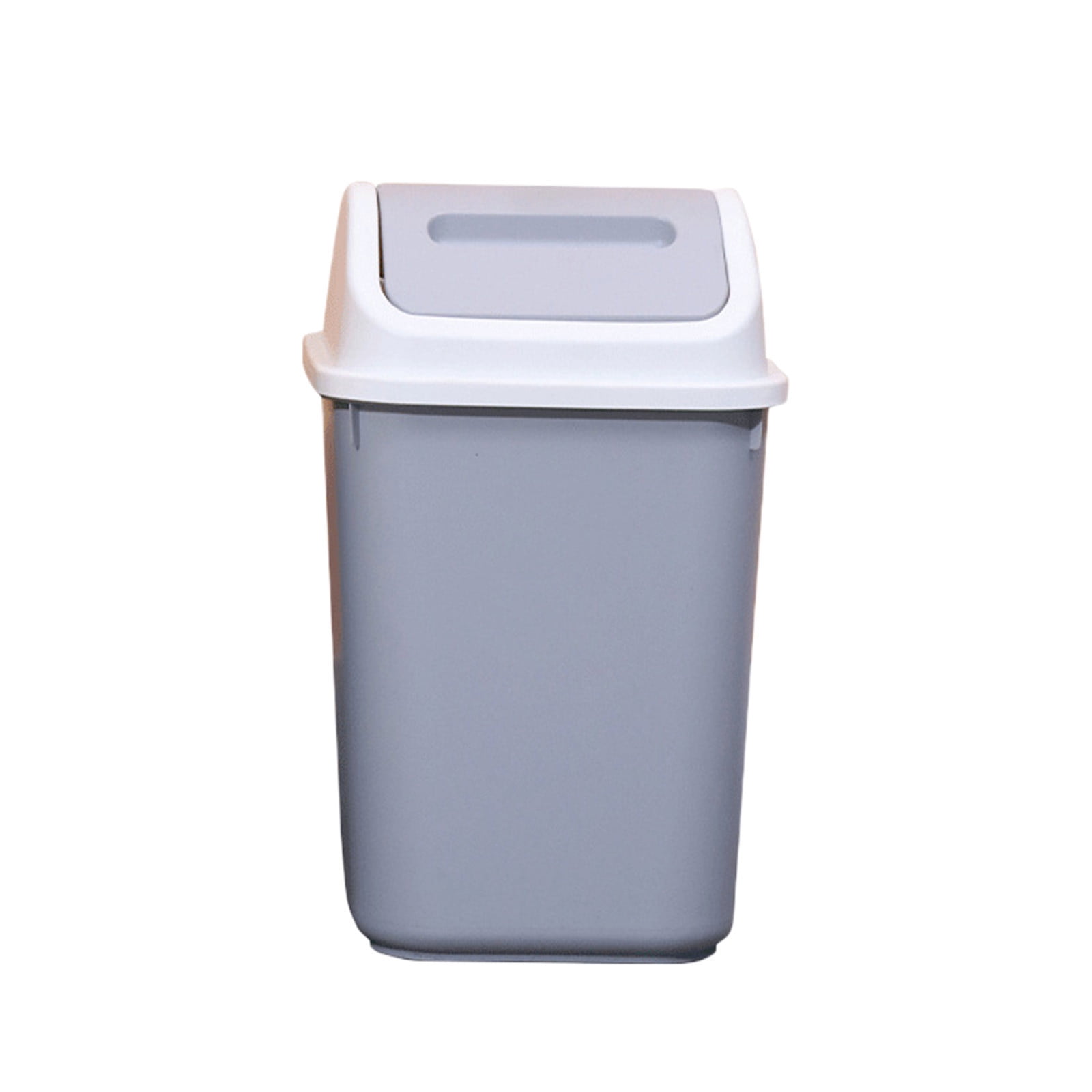 Square Lid Trash Can Small Bathroom Kitchen Office Waste Bin Flip Top Lid, 10L