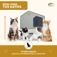 thumbnail image 3 of Arenero para Gato Cerrado Grande Antiolores - Caja de Arena Tipo Casa con Cernidor, Incluye Pala Recogedora y Tapete Alfombrilla Atrapa Arena, Plástico Resistente (Gris), 3 of 8