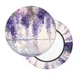 thumbnail image 2 of Balery Lavender Blooms Window Fundas de asiento para taburete de bar redondo de tela de terciopelo ajustables que protegen de arañazos y manchas para sillas de 14 a 17 pulgadas.-12 inch, 2 of 7