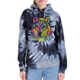 thumbnail image 3 of Colorful Majestic Neon Atric Wolf | Dean Russo Art Animal Lover Unisex Hoodie Sweatshirt, Spiral Black, XL, 3 of 5