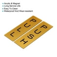 thumbnail image 3 of Uxcell 6x2" Push Pull Door Sign, 2 Pairs Acrylic Self-Adhesive Back Sign Door Sticker Sign Gold Tone/Black, 3 of 6