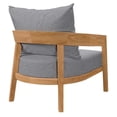 thumbnail image 3 of Brisbane Teak Wood Outdoor Patio Armchair Natural Gray EEI-5602-NAT-GRY, 3 of 8