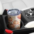 thumbnail image 5 of 20oz Tumblers Fall Pumpkins and Leaves Pattern Stainless Steel Vacuum Insulated Double Wall Travel Tumbler Cups Mug with Lid and Straw,Cleaning Brush for Cold & Hot Drinks, 5 of 7