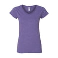 thumbnail image 2 of Gildan - Softstyle Women’s V-Neck T-Shirt - 64V00L - Heather Purple - Size: M, 2 of 3