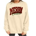 thumbnail image 3 of Merry Christmas Sweatshirts for Women Vintage Christmas Tree Graphic Shirt Xmas Holiday Casual Long Sleeve Pullovers, 3 of 7
