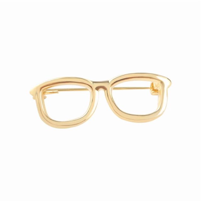 Broche con forma de broche dorado para montura de gafas, aleación, 3 x 0,7 cm, 3 g