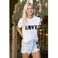 thumbnail image 3 of Love Autism Awareness Puzzle Piece Plus Size Crewneck Graphic Tee Shirt Brisco Brands 2X, 3 of 4