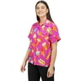 thumbnail image 5 of Stylore Womens Hawaiian Shirt Short Sleeve Blouse Funky Icecream Purple XS, 5 of 7