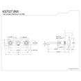 thumbnail image 2 of Kingston Brass KS7028NX Hamilton Two-Handle Wall Mount Roman Tub Faucet, Brushed Nickel, 2 of 4