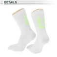 thumbnail image 4 of Calcetines de ciclismo Unique Bargains, secado rápido, absorbentes de sudor, anti-fricción, blancos, tamaño L, 1 par, letra U luminosa, 4 of 6