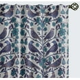thumbnail image 2 of Vargottam Cotton Rod Pocket/Back Tab Curtains - 96" Floor-Length Drapes for Long Doors or Large Windows - Light Filtering, 3-in-1 Header - Set of 2, 52"x96" - Floral And Brid Pattern (Purple), 2 of 8