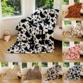 thumbnail image 4 of SHENGXINY Blanket Wool Fabric Blanket.Super Hairless,Leopard Print Luxurious Flannel Blanket.Microfiber for Sofas Or Beds,Home Decor Multicolor 29.5x39.4in, 4 of 4
