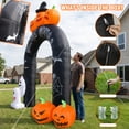 thumbnail image 3 of MAGOTAN 9 FT Halloween Inflatables Archway Outdoor Decorations Pumpkin Ghost Archway Halloween Inflatable Blow Up Pumpkin Tombstone Decoration Build-in LED Lights, 3 of 9