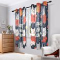 thumbnail image 7 of BZSMCE Window Curtain Panels Fashion Festive Feline Celebration Printed 63x42in/63x52in, 7 of 7