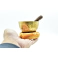 thumbnail image 4 of 3 Inches Tibetan Hand Beaten Singing Bowl Set - for Meditation, Healing, Mindfulness, Relaxation By GK&CO. Including free Wooden Mallet/Strike and Silk Made Cushion, 4 of 6